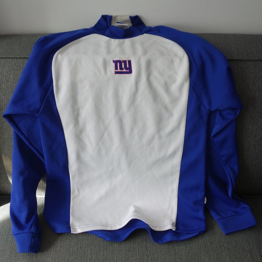 Reebok Team Apparel New York Giants Long Sleeve Shirt Size S